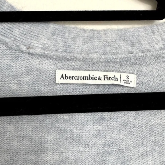 Abercrombie & Fitch wrap sweater dress size S M blue with belt euc wrap - Picture 6 of 7